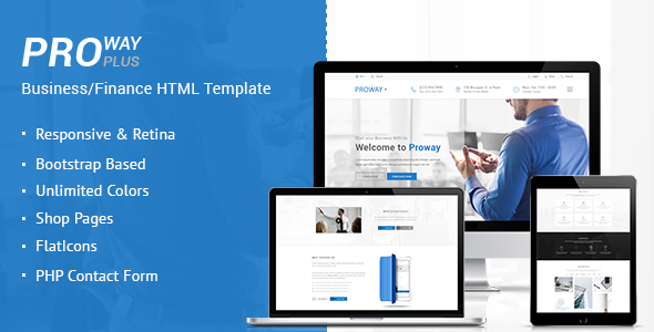 ProWay Plus - Business, Finance HTML Template